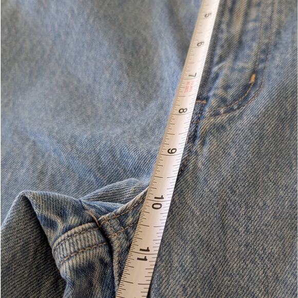 Oak + Fort Blue Denim High-rise Straight Leg Jeans, size 27 - Picture 6 of 8